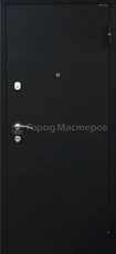 Дверь Город мастеров Застава Черный сатин  Дуб седой тонкий №96