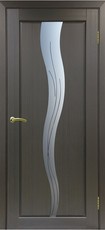 Дверь Optima Porte Сицилия 730 остекление №121 стекло Линии  Венге Экошпон