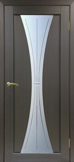 Дверь Optima Porte Сицилия 732 остекление №121 стекло Линии  Венге NL Экошпон