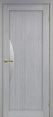 Дверь Optima Porte Сицилия 723 остекление №21 стекло Мателюкс  Дуб серый NL Экошпон