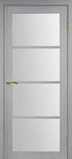 Дверь Optima Porte Турин 540 Остекление №2222 Мателюкс Дуб серый NL Экошпон