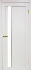 Дверь Optima Porte Турин 528AПС Молдинг SG Остекление №121 Мателюкс Ясень перламутровый FL Экошпон