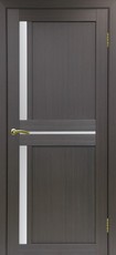 Дверь Optima Porte Турин 523 Остекление №221 Мателюкс Венге FL Экошпон