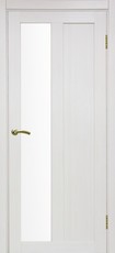 Дверь Optima Porte Турин 521 Остекление №21 Мателюкс Ясень перламутровый FL Экошпон