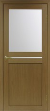 Дверь Optima Porte Турин 520 Остекление №221 Мателюкс Орех классик NL Экошпон