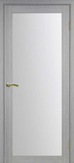 Дверь Optima Porte Турин 501 Остекление №2 Мателюкс Дуб серый FL Экошпон