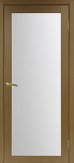 Дверь Optima Porte Турин 501 Остекление №2 Мателюкс Орех классик NL Экошпон