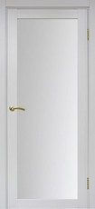 Дверь Optima Porte Турин 501 Остекление №2 Мателюкс Ясень серебристый FL Экошпон