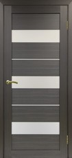 Дверь Optima Porte Турин 526 Остекление №122 Мателюкс Венге FL Экошпон