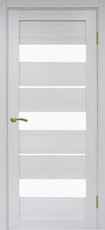 Дверь Optima Porte Турин 526 Остекление №122 Мателюкс Ясень серебристый FL Экошпон