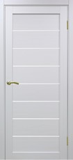 Дверь Optima Porte Турин 508 Остекление №12 Мателюкс Белый монохром Экошпон