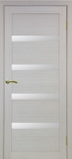 Дверь Optima Porte Турин 505 Остекление №12 Мателюкс Дуб беленый FL Экошпон