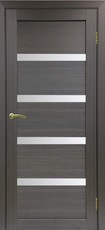 Дверь Optima Porte Турин 505 Остекление №12 Мателюкс Венге FL Экошпон