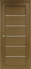 Дверь Optima Porte Турин 506 Остекление №12 Мателюкс Орех классик NL Экошпон