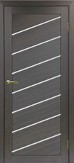 Дверь Optima Porte Турин 508U Остекление №112 Мателюкс Венге FL Экошпон
