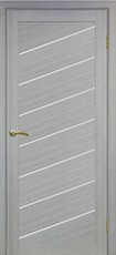 Дверь Optima Porte Турин 508U Остекление №112 Мателюкс Дуб серый FL Экошпон